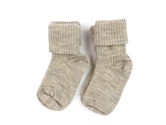 MP light brown melange socks wool (2-pack)